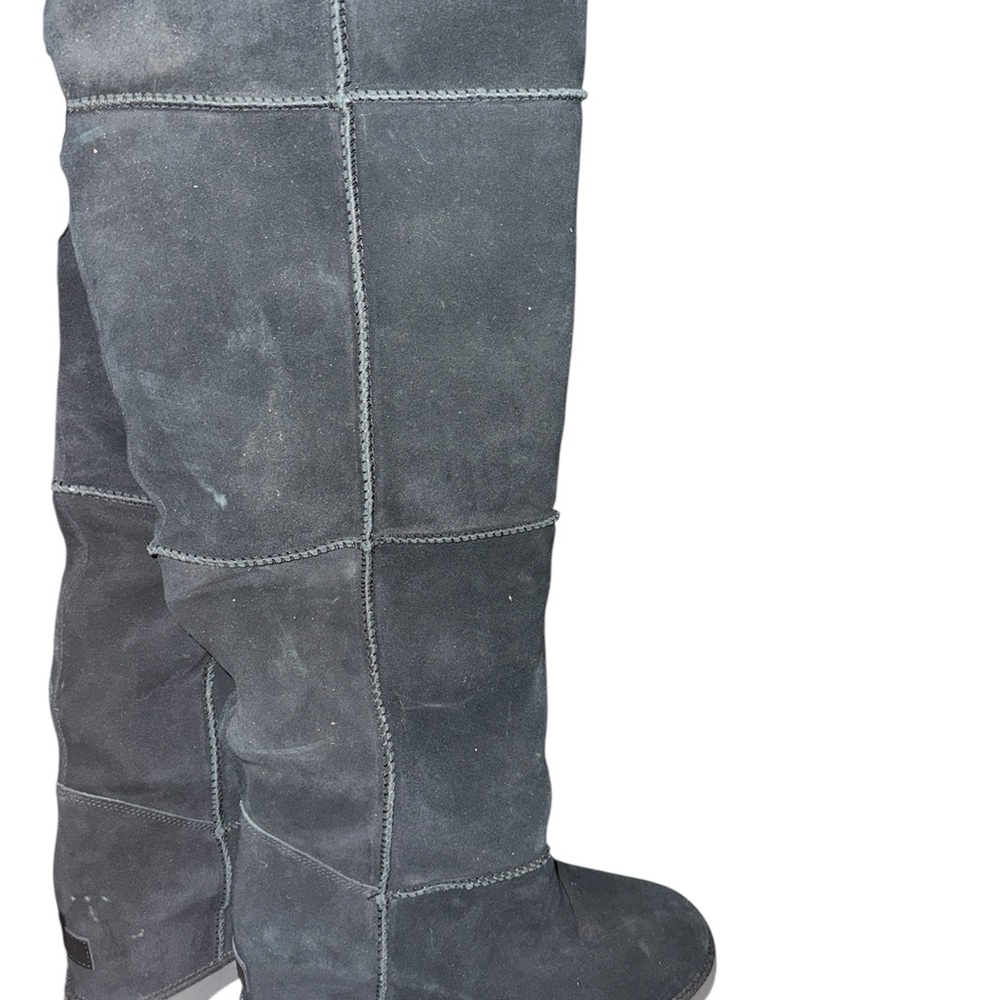 UGG Classic Femme Over The Knee Boots Black Size 10 Wedge